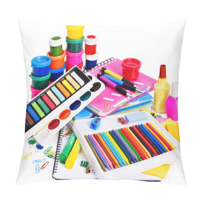 Personality  Group Of School Supplies. Pillow Covers