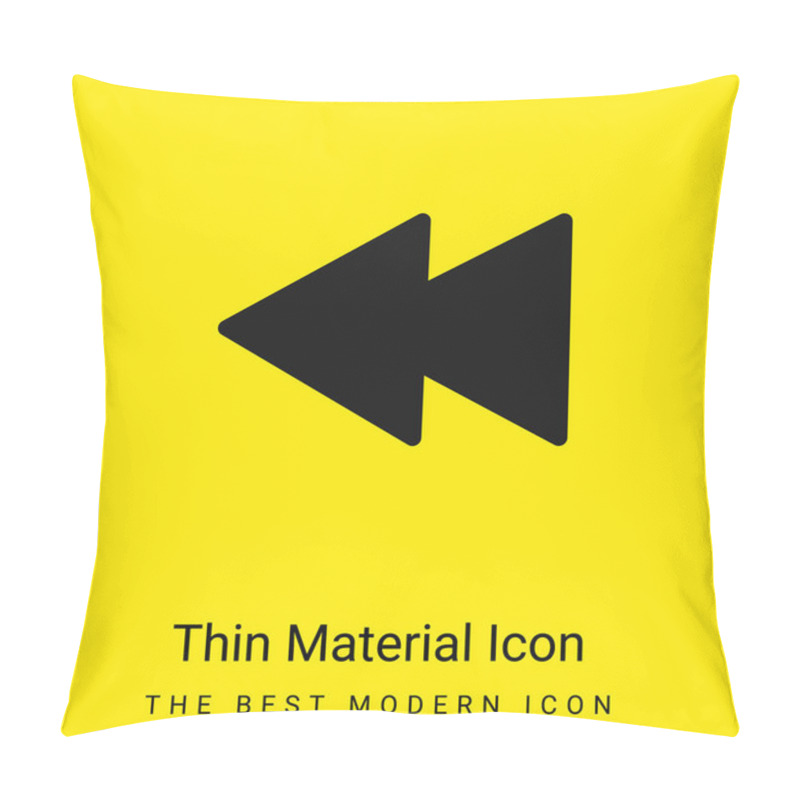 Personality  Backwards Minimal Bright Yellow Material Icon Pillow Covers