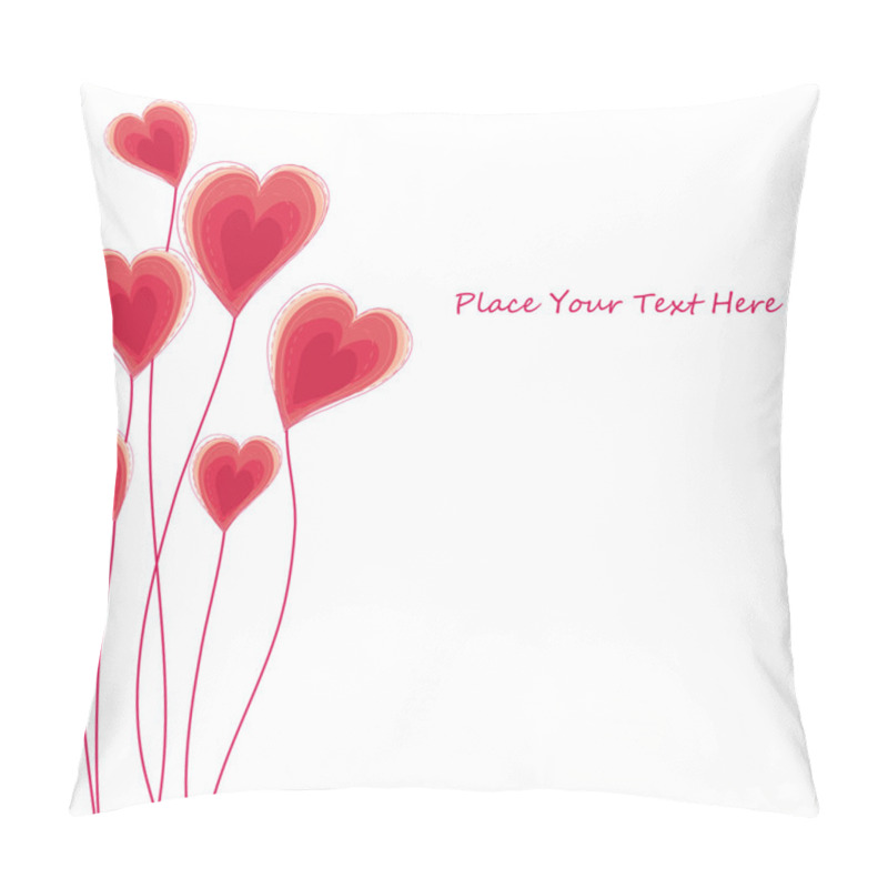 Personality  Hearts Background Vector Pillow Covers