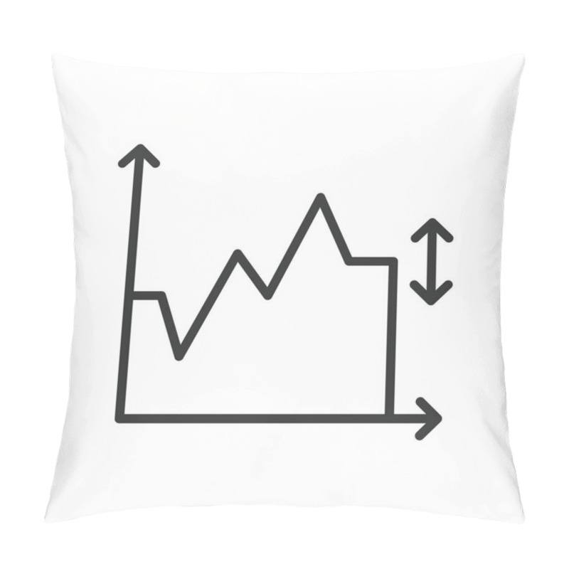 Personality  Trend Prediction, Icon In Line Design. Trend, Prediction, Forecast, Analysis, Future, Projection, Estimation On White Background Vector. Trend Prediction Editable Stroke Icon Pillow Covers