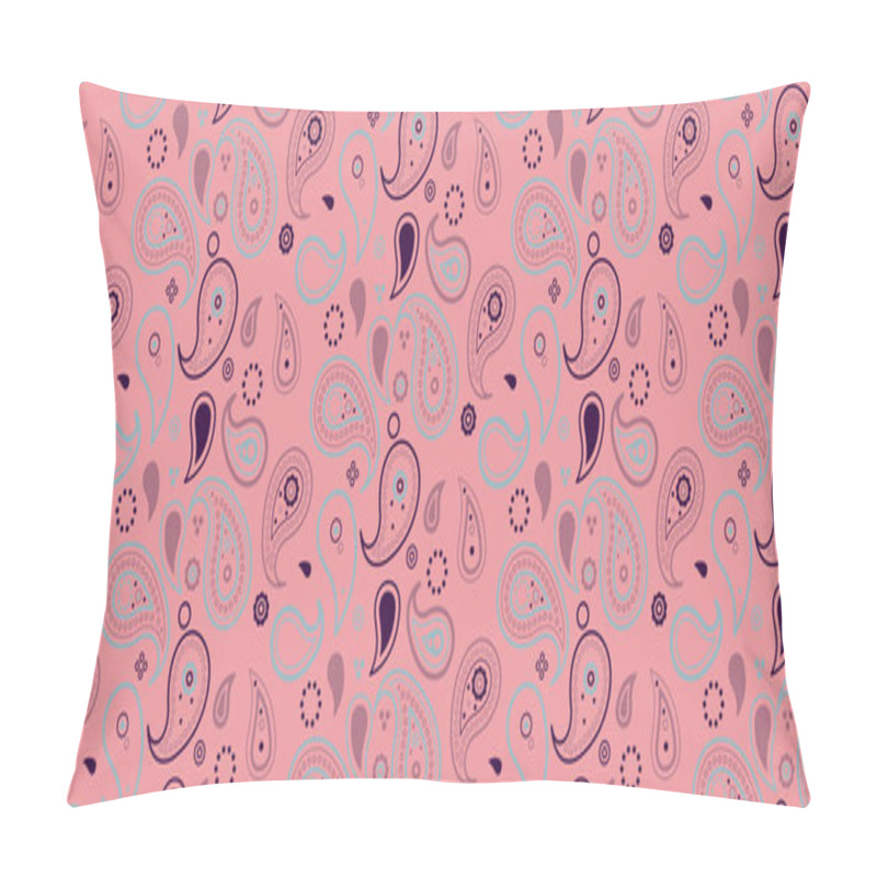 Personality  Charming Pastel Pink Paisley Pattern.  Perfect For Textiles, Wallpaper, Or Website Backgrounds.  A Stylish And Versatile Design With Soft Colors And Intricate Details. Pillow Covers