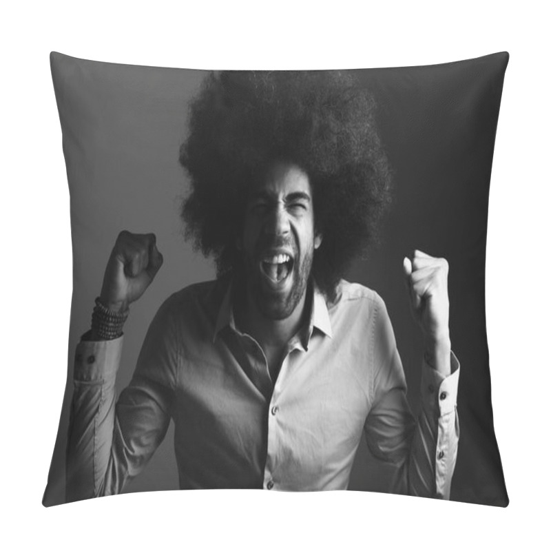 Personality  Portrait Of A Happy Man With Expressions Pillow Covers