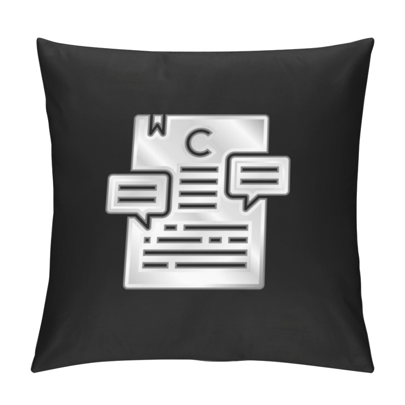 Personality  Article Silver Plated Metallic Icon Pillow Covers