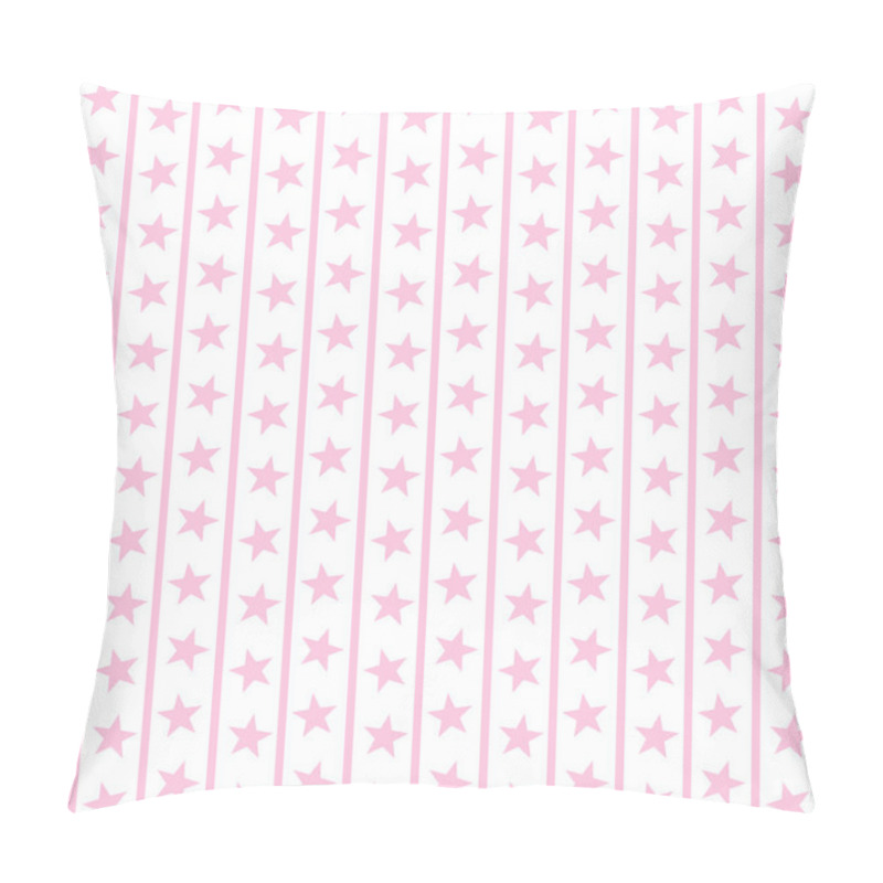 Personality  Seamless Pale Pink Stars & Stripes Pillow Covers