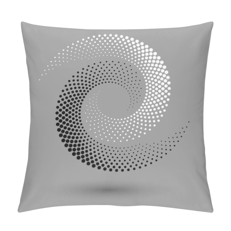 Personality  Abstract Dotted Vector Background. Halftone Effect. Spiral Dotted Background Or Icon. Yin And Yang Style. Vector EPS10 Illustration. Pillow Covers