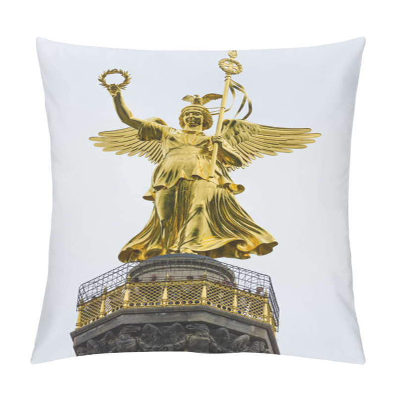 Personality  Goldelse (Golden Lizzy). Fragment Of Berlin Victory Column, Close-up. Pillow Covers