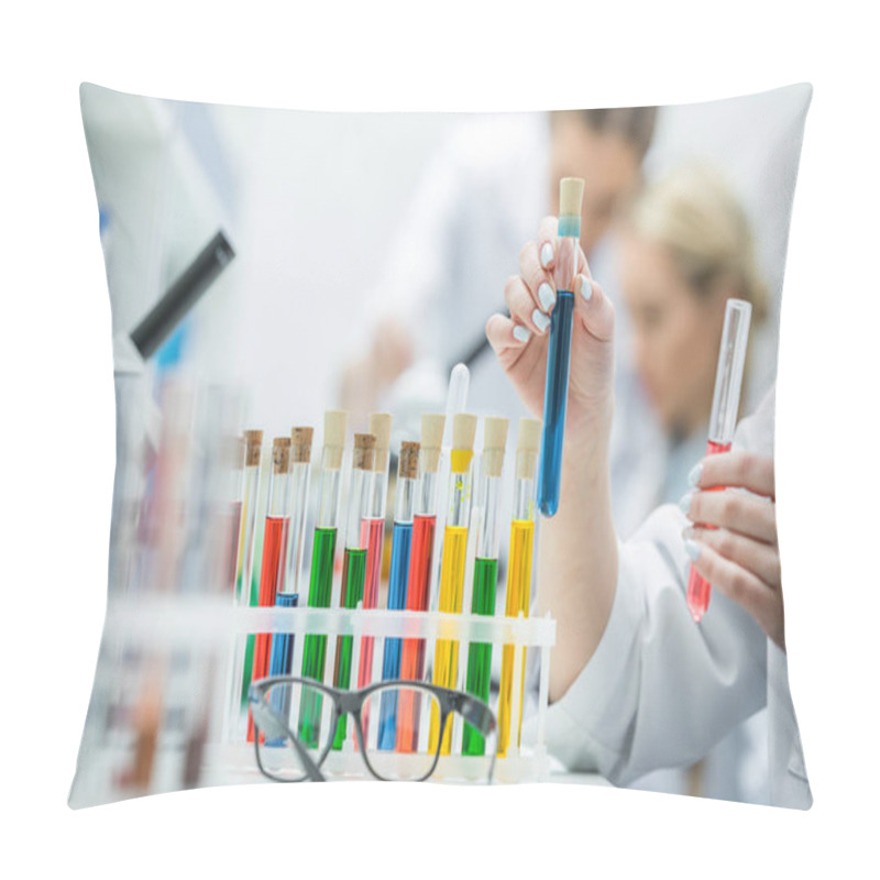 Personality  Female Scientist In Lab Pillow Covers