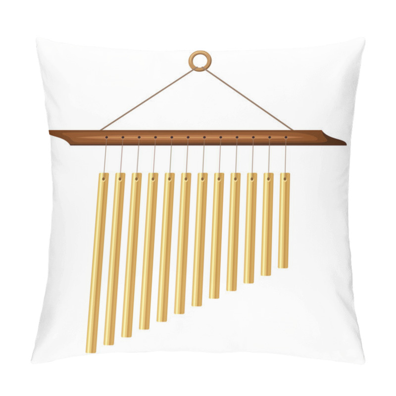 Personality  Wind Chimes. Vector Illustration. Pillow Covers