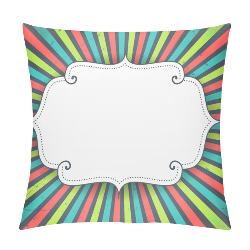 Personality  Blank Birthday Greeting Card On Stripes Background Pillow Covers