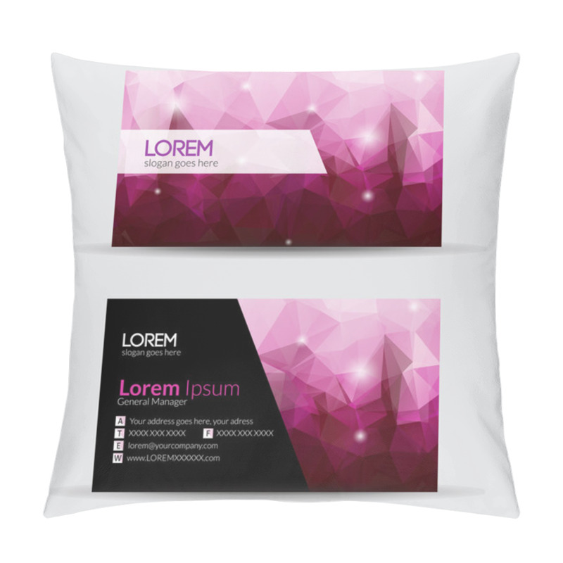 Personality  Business Cards - Abstract Polygonal Background Pillow Covers