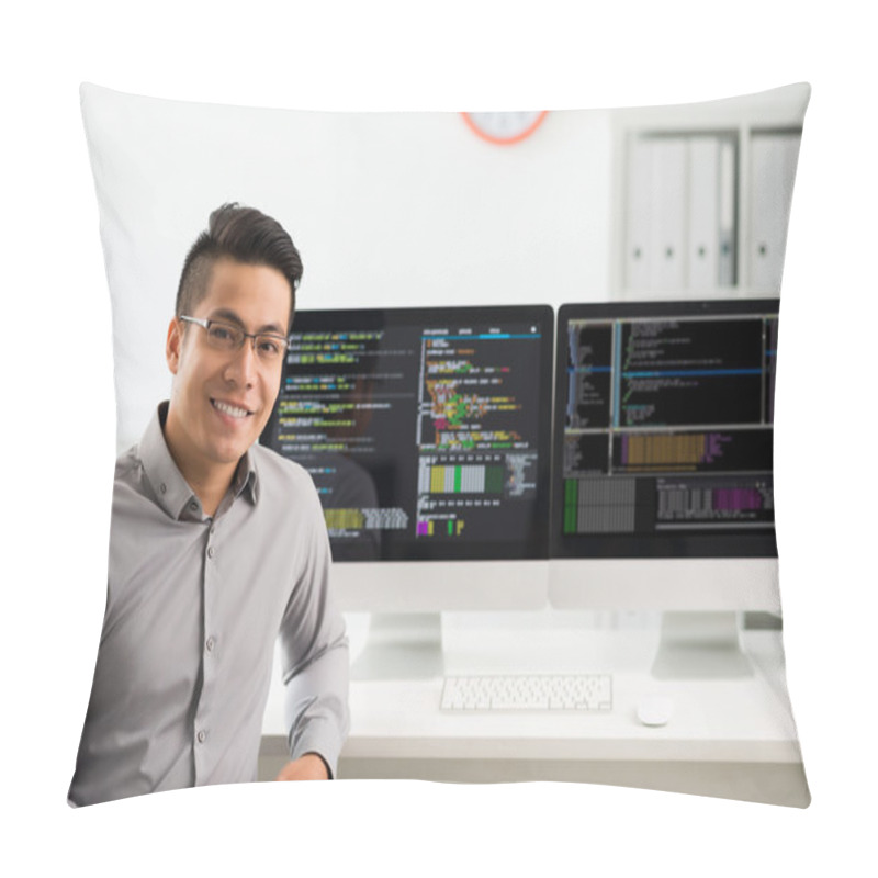 Personality  Smiling Software Engineer Pillow Covers