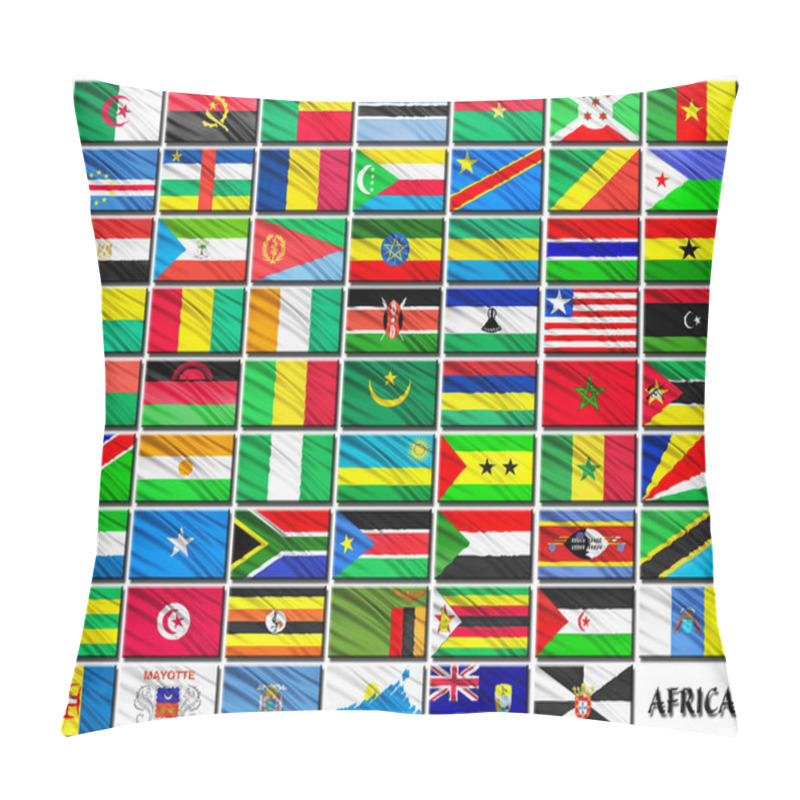 Personality  Flags Of African Countries In Alphabetical Order Pillow Covers