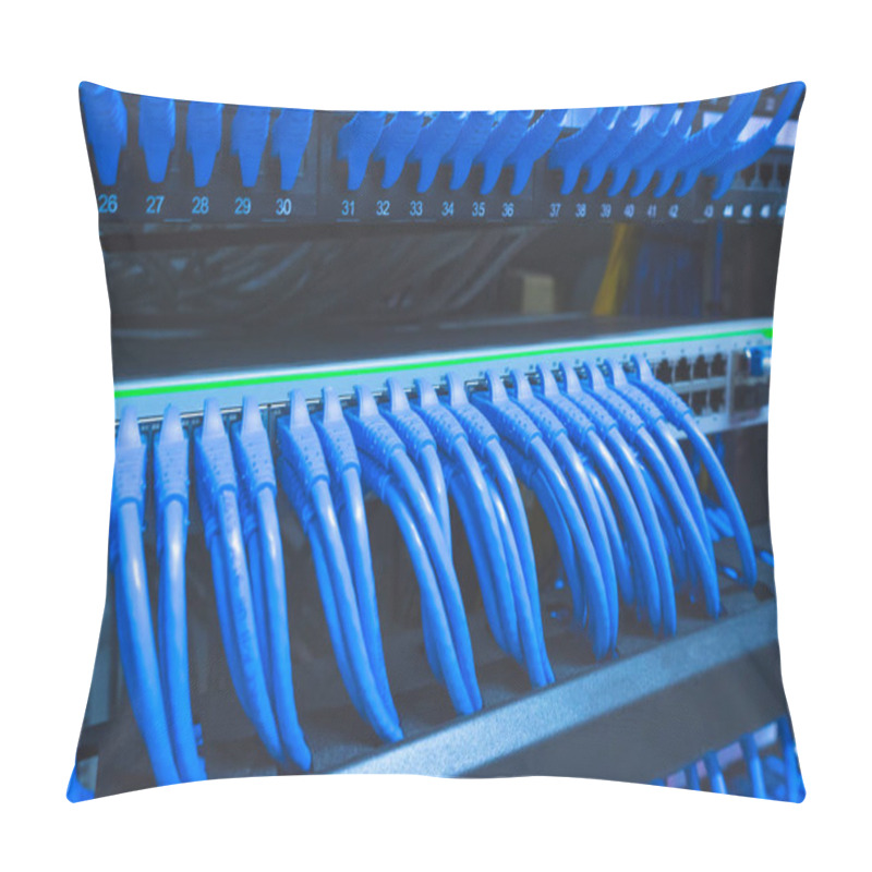 Personality  Close Up LAN Cable On Background Pillow Covers