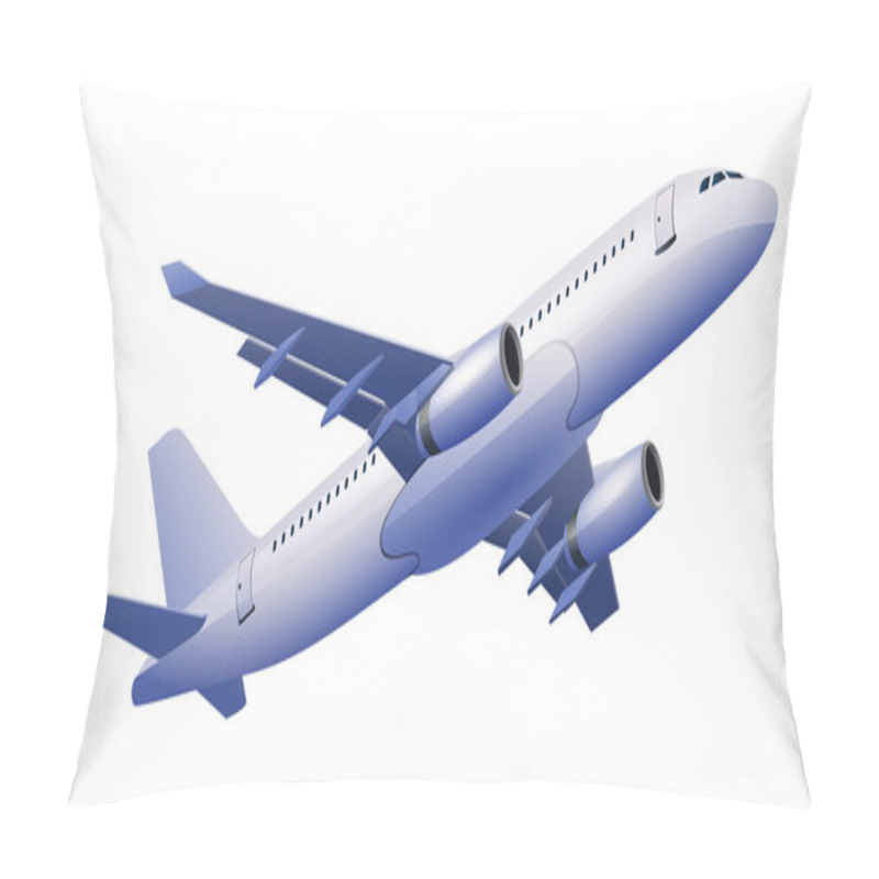 Personality  Airplane Vector Illustration. Aircraft Isolated On White Background Pillow Covers