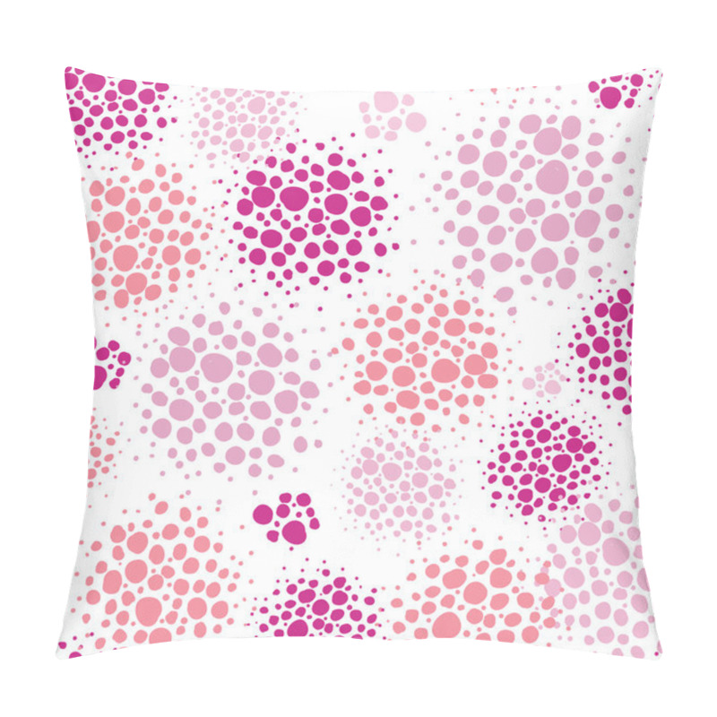 Personality  Abstract Textured Pink Dots Seamless Pattern Background Pillow Covers