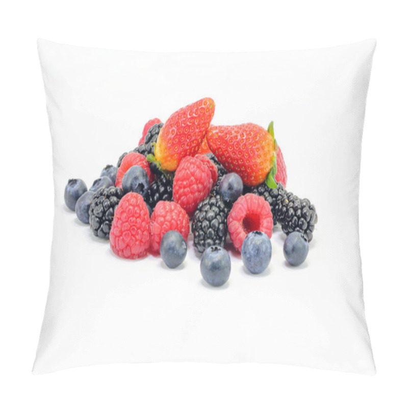 Personality  Blackberry Raspberry  Strawberry Blueberry Fruit Mix Pillow Covers