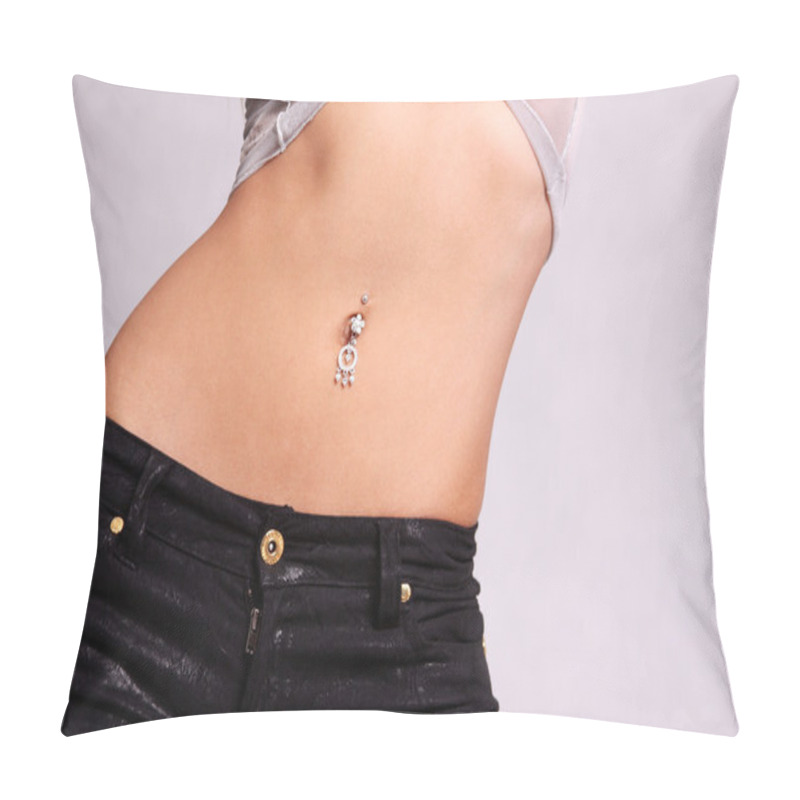 Personality  Piercing In The Navel Pillow Covers