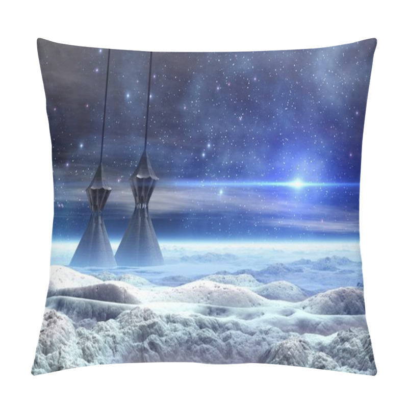 Personality  3D Rendering Of A Fantasy Alien Planet - 3D Illustration Pillow Covers