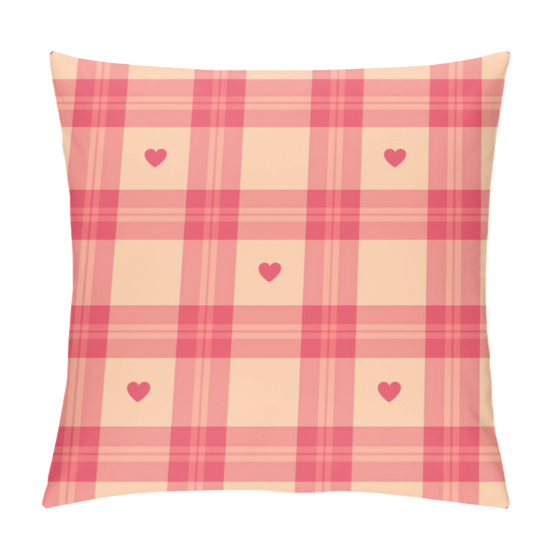 Personality  Fabric Tartan Background Of Check Seamless Texture With A Pattern Plaid Textile Vector In Red And Orange Colors. Pillow Covers