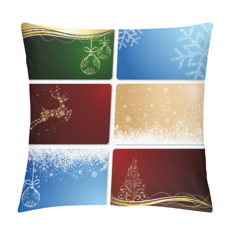 Personality  Set Of Christmas Cards Pillow Covers