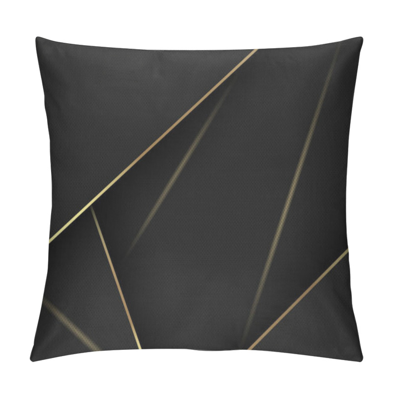 Personality  Abstract Pattern Luxury Dark Black With Gold. Premium Background Patterns Pillow Covers