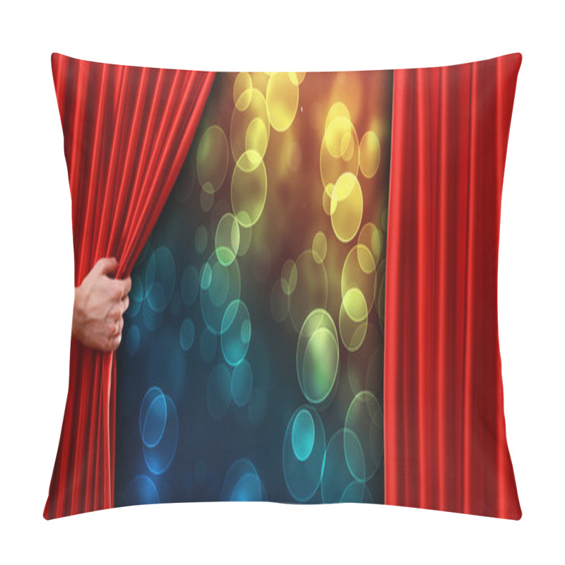 Personality  Red Curtain On Theater Pillow Covers