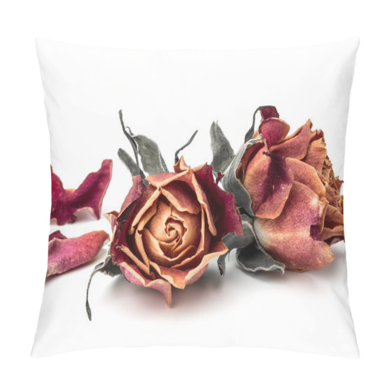 Personality  Dried Rose Flowers Isolated Pillow Covers