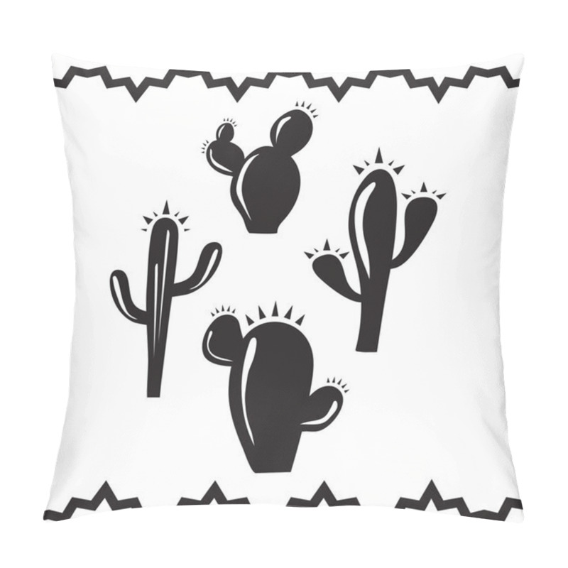 Personality  Cactus Silhouettes Pillow Covers