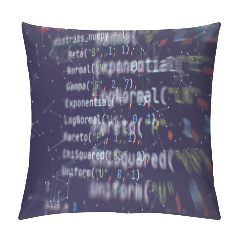 Personality  Software Source Code. Programming Code. Programming Code On Computer Screen. Developer Working On Program Codes In Office. Pillow Covers