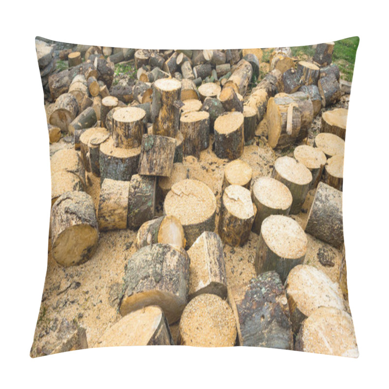 Personality  Wooden Logs Of Oak Tree Pillow Covers