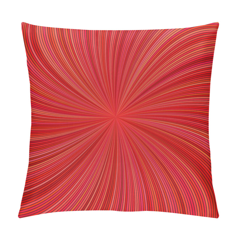 Personality  Red Abstract Psychedelic Striped Vortex Background Design From Swirling Rays Pillow Covers