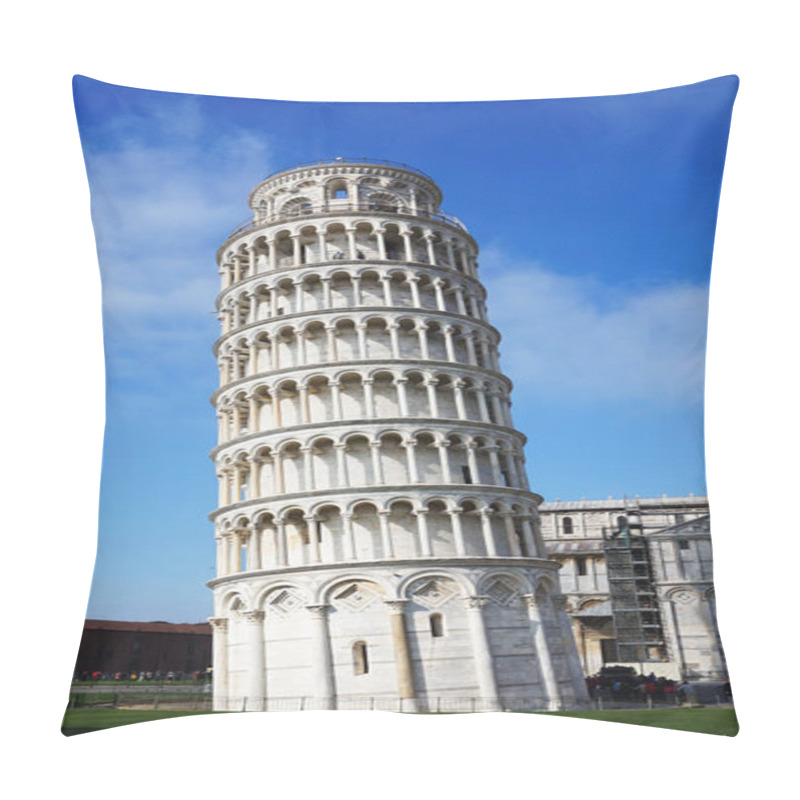 Personality  The Leaning Tower Of Pisa, A Wonderful Medieval Monument, One Of The Most Famous Landmark In Italy Pillow Covers