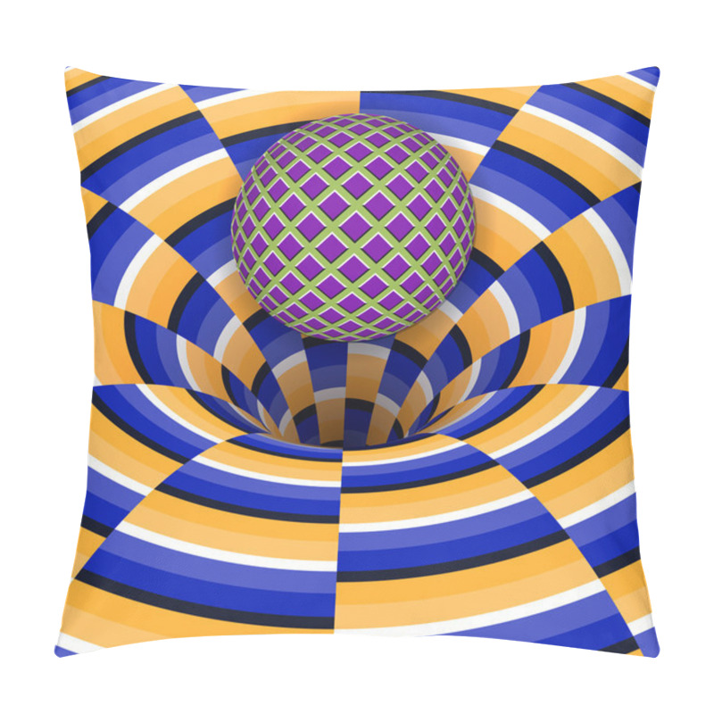 Personality  Optical Illusion Of The Ball Is Falling Into A Hole Pillow Covers