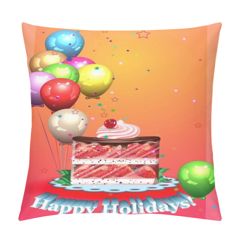 Personality  Greeting Card On His Birthday Pillow Covers