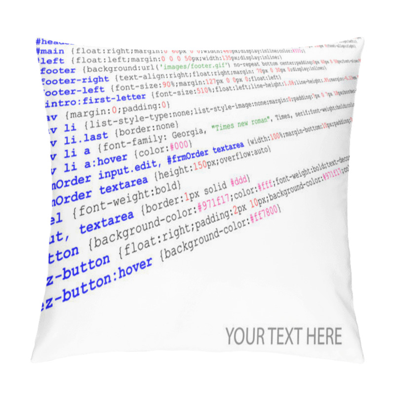 Personality  Stylesheet Source Code Listing Pillow Covers