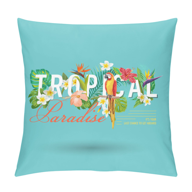 Personality  Tropical Bird And Flowers Graphic Design - For T-shirt, Fashion, Prints Pillow Covers