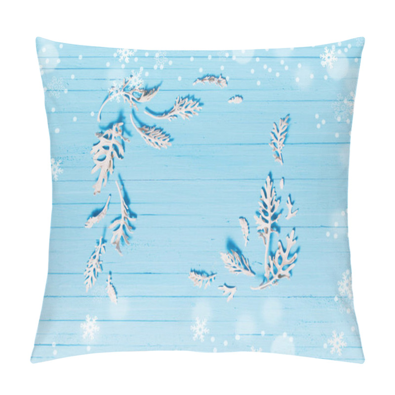 Personality  Beautiful Blue  Christmas Background Pillow Covers