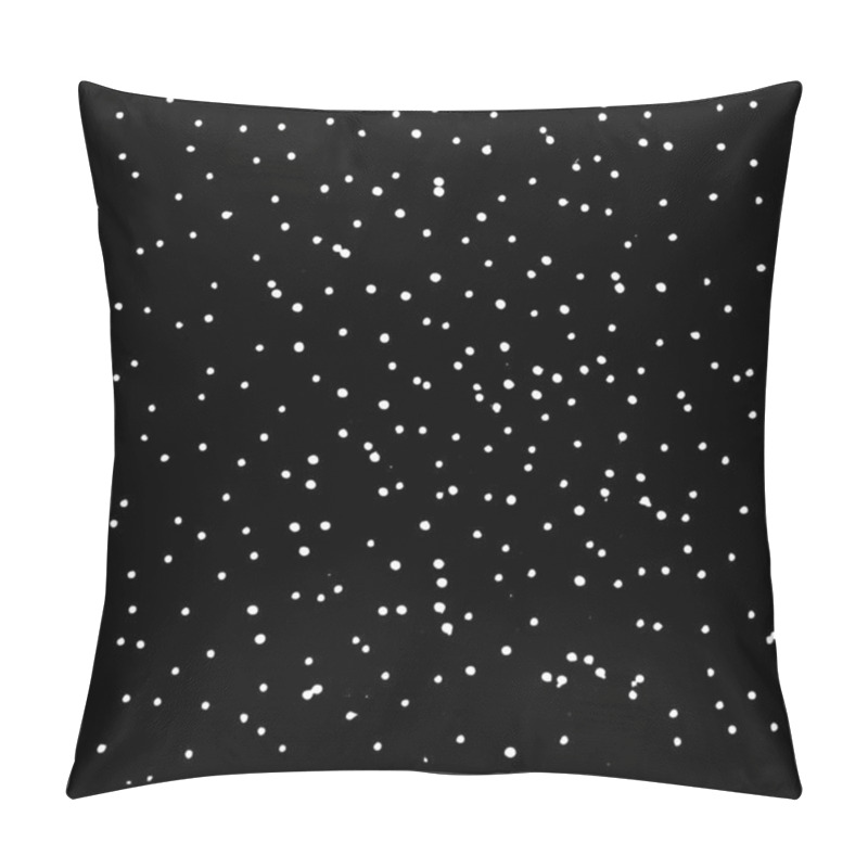 Personality  Black And White Vector Texture, Lots Of Large And Small Dots Randomly Arranged, Cosmic Dust, Explosion Effects, Texture Design Elements, Chaotic Pattern. Abstract Background. Manually Drawn Background Of A Point With A Marker Pillow Covers