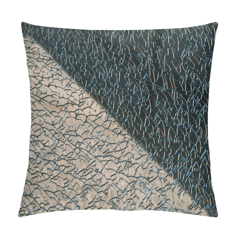 Personality  Artistic Close-up Of Textured Fabric With Intricate Blue Patterns. Pillow Covers