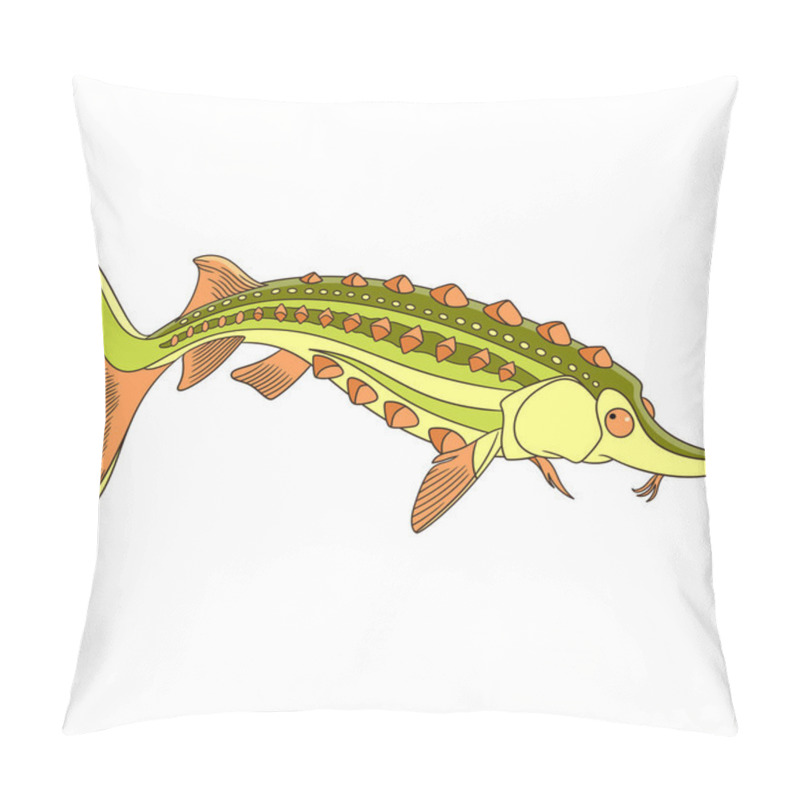 Personality  Cartoon Sturgeon Fish Pillow Covers