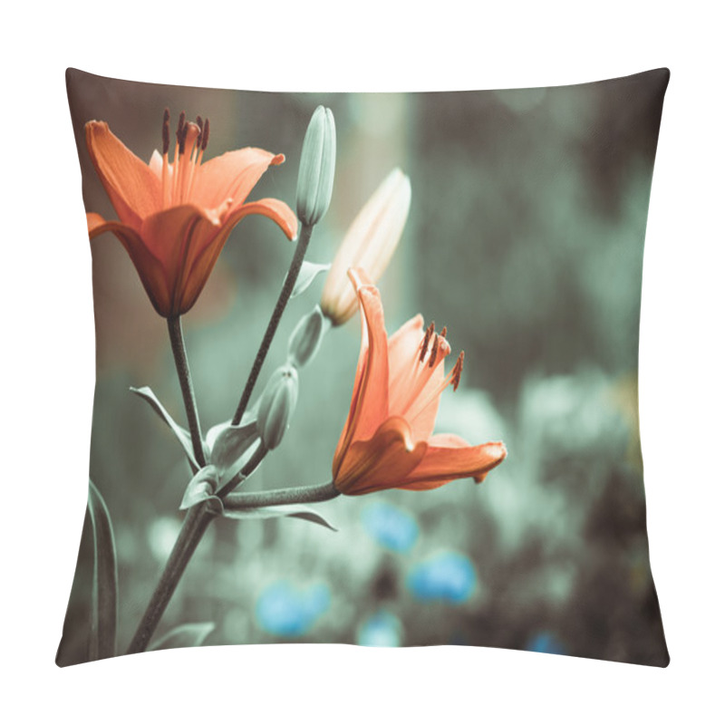 Personality  Orange Flowers Pillow Covers