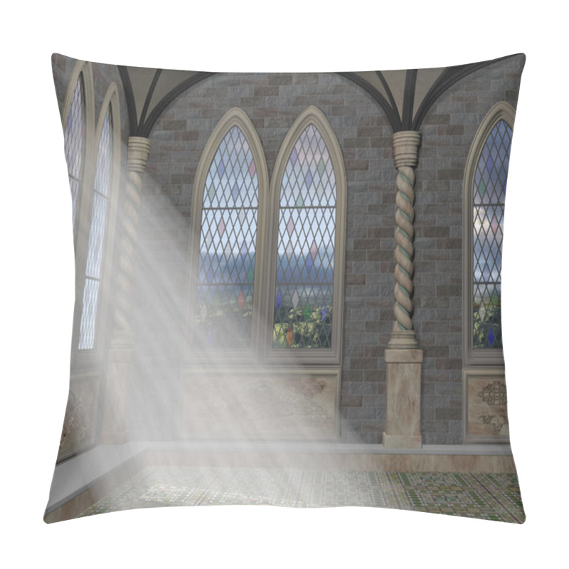 Personality  God Rays Through An Arched Window Pillow Covers