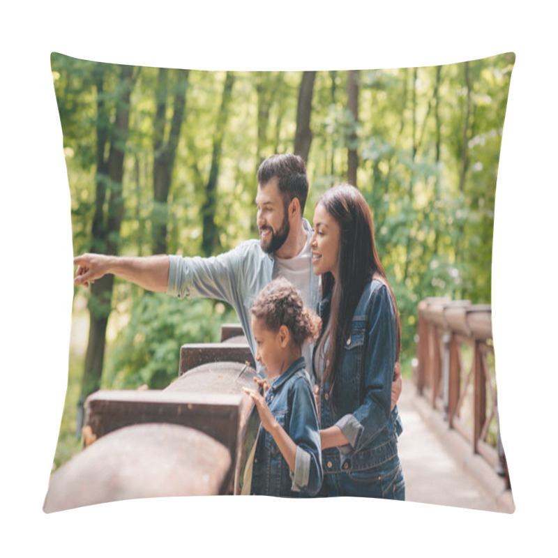 Personality  Interracial Family Spending Time Together Pillow Covers