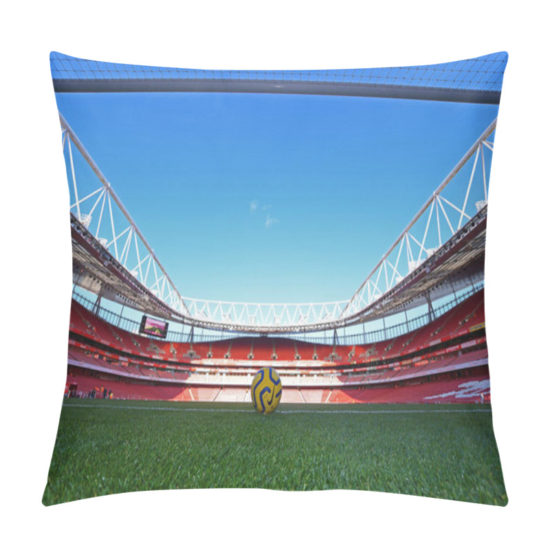 Personality  LONDON, ENGLAND - JANUARY 18, 2020: The Official Match Ball Pictured Ahead Of The 2019/20 Premier League Game Between Arsenal FC And Sheffield United FC At Emirates Stadium. Pillow Covers