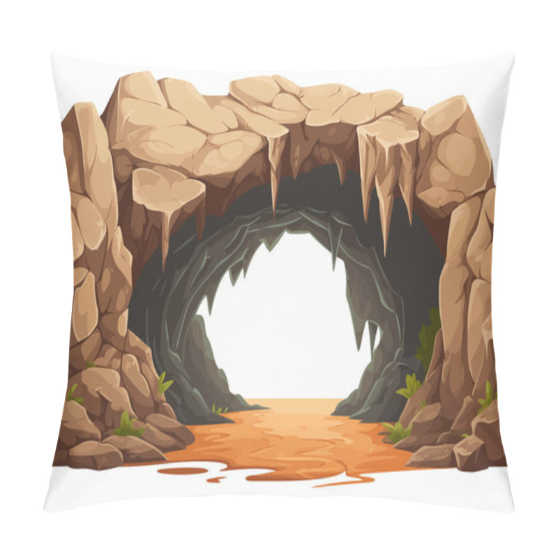 Personality  Cave Isolated Vector Style Illustration Pillow Covers