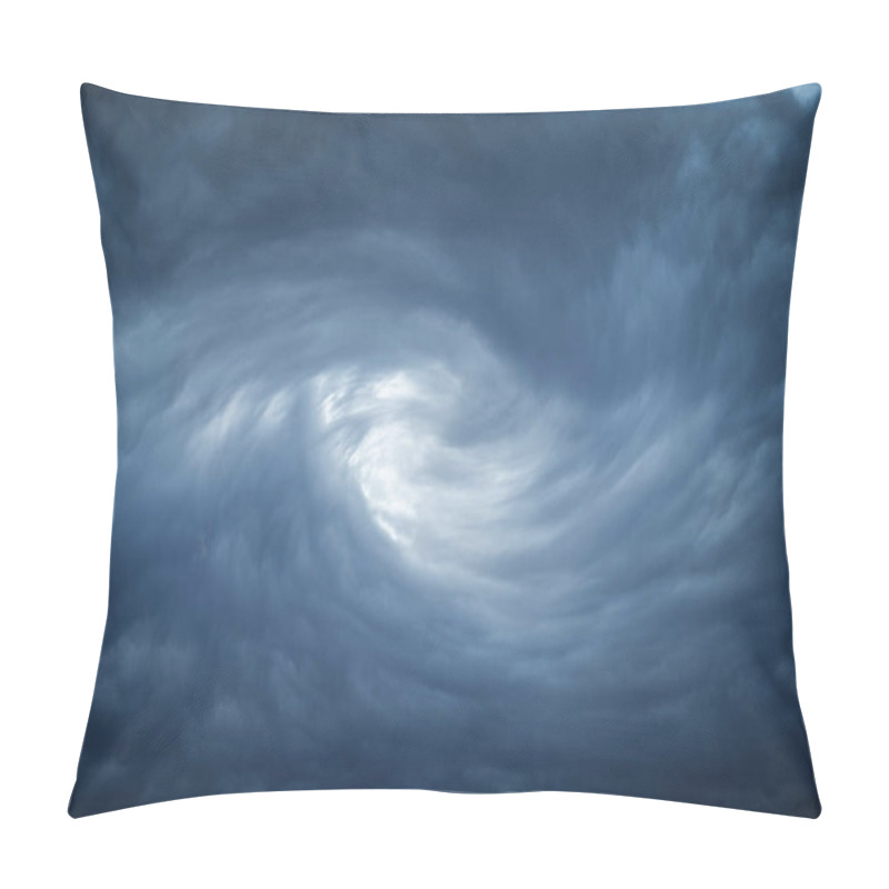 Personality  The Eye Of A Tornado Starts To Create A Vortex From Grey Couds Pillow Covers