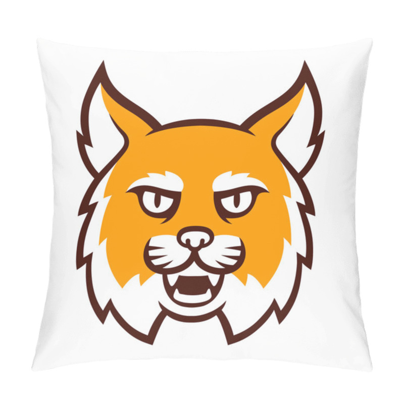 Personality  Angry Bobcat Mascot Head Pillow Covers