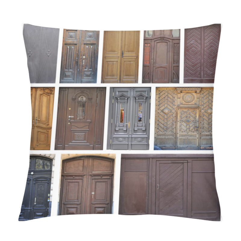 Personality  A Photo Collage L Front Doors To Houses Pillow Covers