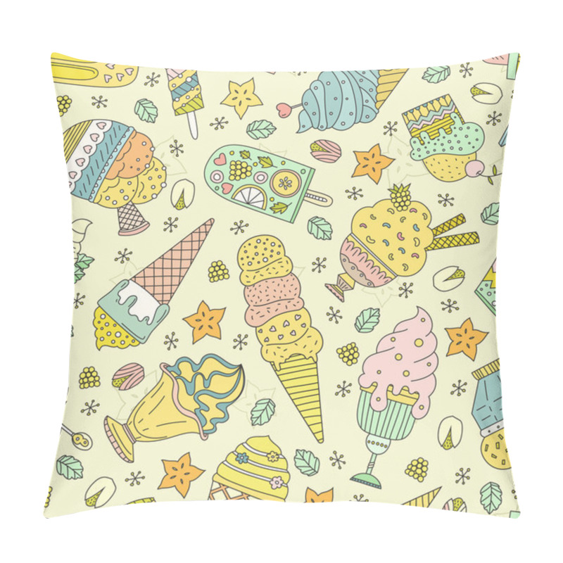 Personality  Ice Cream Pattern Pillow Covers