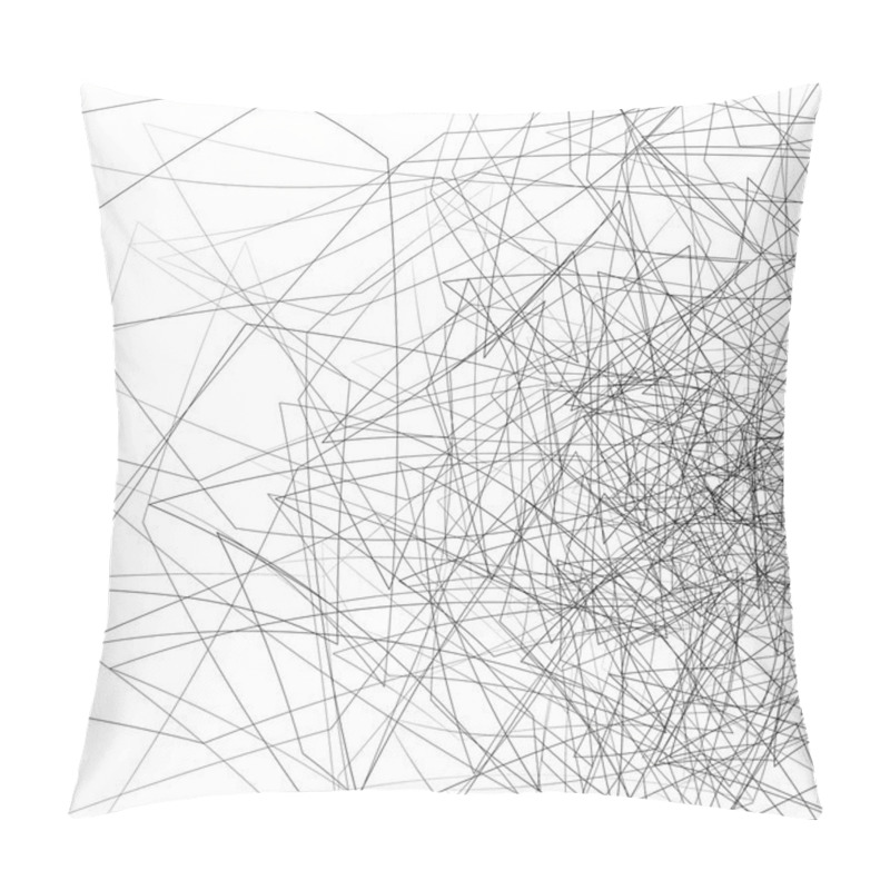 Personality  Abstract Chaotic Lines Background. Pillow Covers